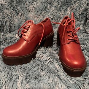 Torrid Women's Red Lace-Up Platform Shoes